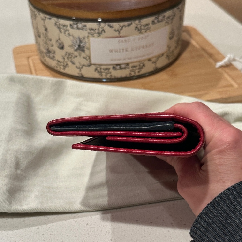 Dior Red Leather Women's Wallet - Picture 6 of 11
